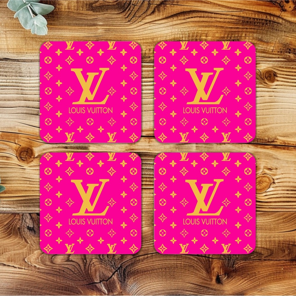 HANDMADE FASHION Set of 4 Ceramic Drink Coasters